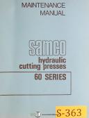 Samco-Samco 60 Series, Hydraulic Presses, Maintenance Manual-60-01